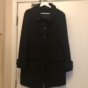 Black peacoat with collar